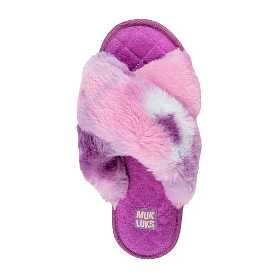 Muk Luks Womens Memory Foam Slip-On Slippers