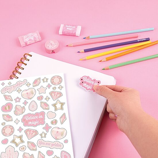 Three Cheers For Girls Pink & Gold All-In-1 Sketching Set 11-pc. Craft Kit