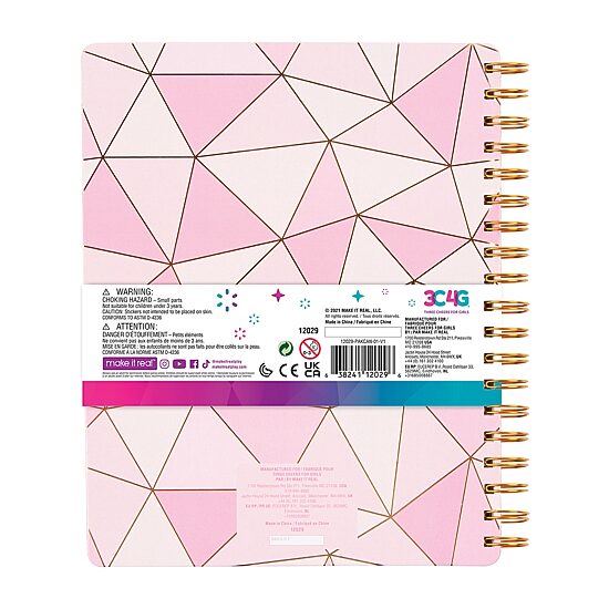 Three Cheers For Girls Pink & Gold All-In-1 Sketching Set 11-pc. Craft Kit
