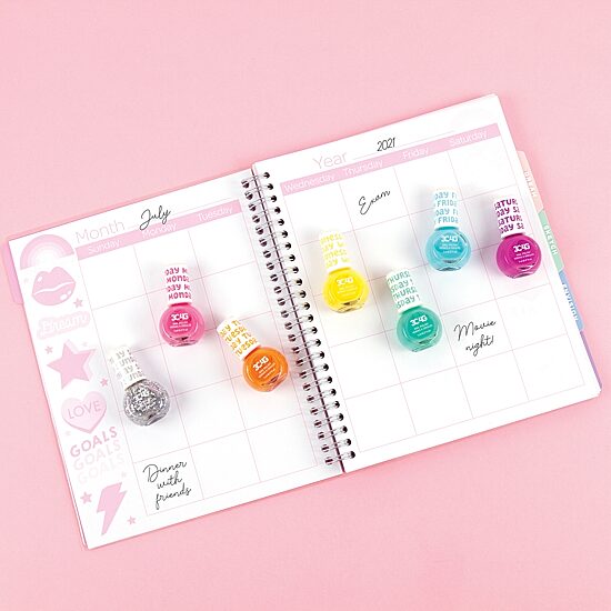 Three Cheers For Girls Rainbow Days Of The Week Nail Polish 7 Bottle Set