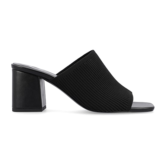Journee Collection Lorenna Womens Round Open Toe Block Heel Pumps