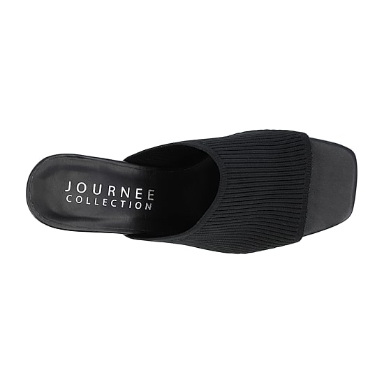 Journee Collection Lorenna Womens Round Open Toe Block Heel Pumps