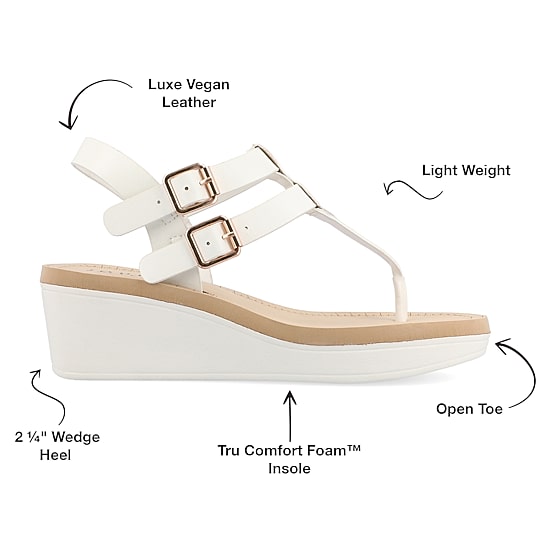 Journee Collection Womens Bianca Wedge Sandals