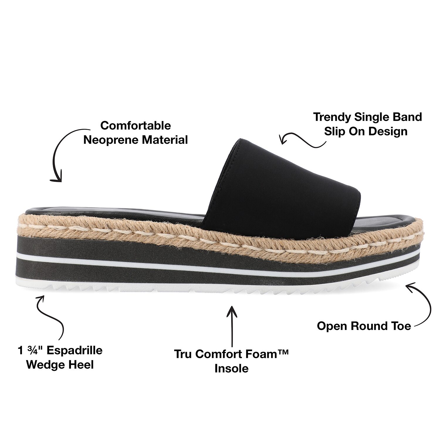 Journee Collection Womens Rosey Slide Sandals