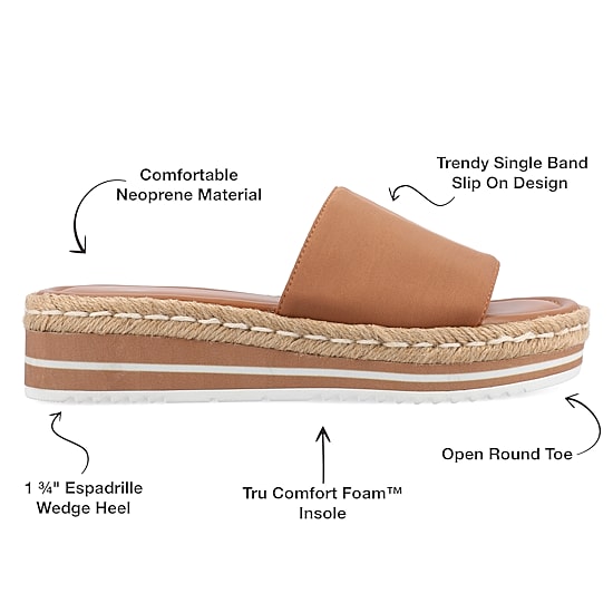 Journee Collection Womens Rosey Slide Sandals
