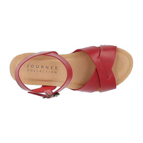Journee Collection Valentina Womens Round Open Toe Block Heel Pumps