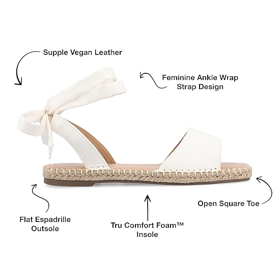 Journee Collection Womens Emelie Ankle Strap Flat Sandals