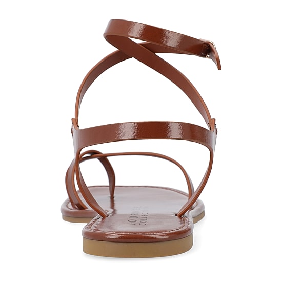 Journee Collection Womens Charra Ankle Strap Flat Sandals