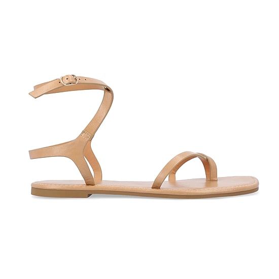 Journee Collection Womens Charra Ankle Strap Flat Sandals