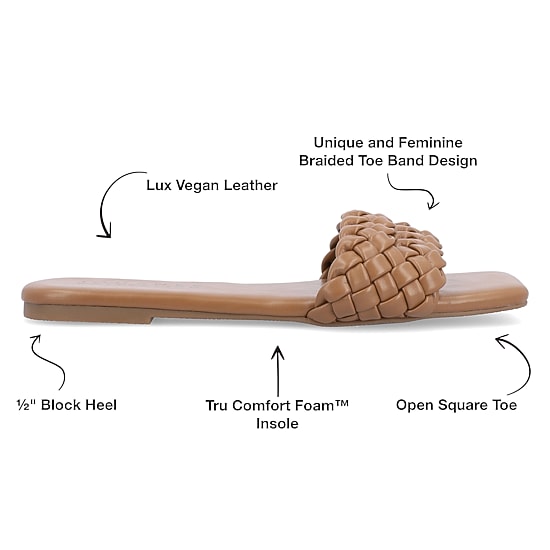 Journee Collection Womens Sawyerr Slide Sandals