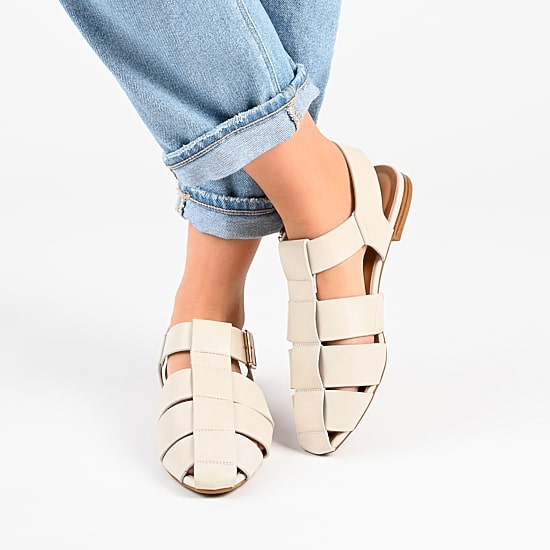 Journee Collection Womens Cailinna Ankle Strap Flat Sandals