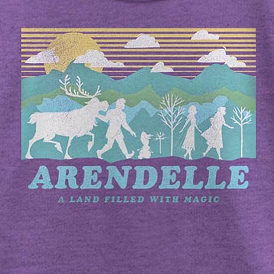 Arendelle Little & Big Kid Girls Crew Neck Short Sleeve Slim Fit Frozen Graphic T-Shirt