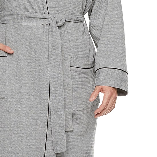 Stafford Waffle One Size Mens Waffle Long Sleeve Long Length Robe