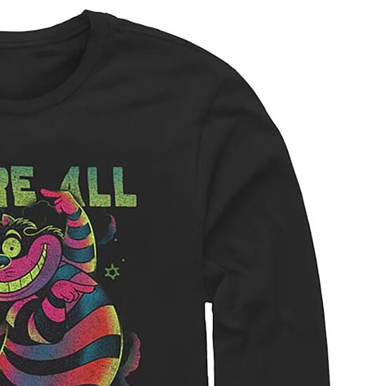 Mens Long Sleeve Alice In Wonderland Graphic T-Shirt