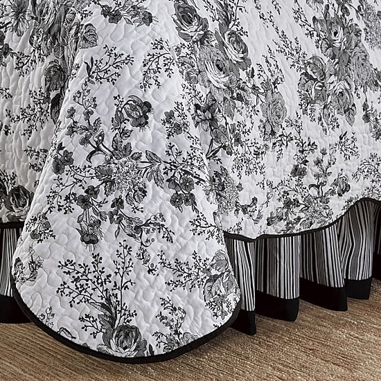 Laurel Manor Toile Garden Cotton Bedskirt