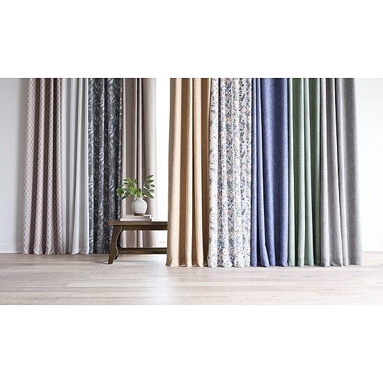 Linden Street Bayshore Print Grommet Top Energy Saving 100% Blackout Single Curtain Panel