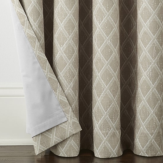 Linden Street Bayshore Print Grommet Top Energy Saving 100% Blackout Single Curtain Panel