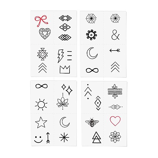 Inked By Dani Finger Tats Temporary Tattoo Pack