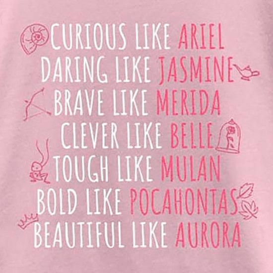 Disney Little & Big Kid Girls Crew Neck Short Sleeve Regular Fit Princess Graphic T-Shirt