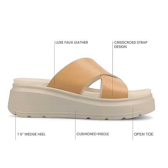 Journee Collection Womens Cathie Slide Sandals