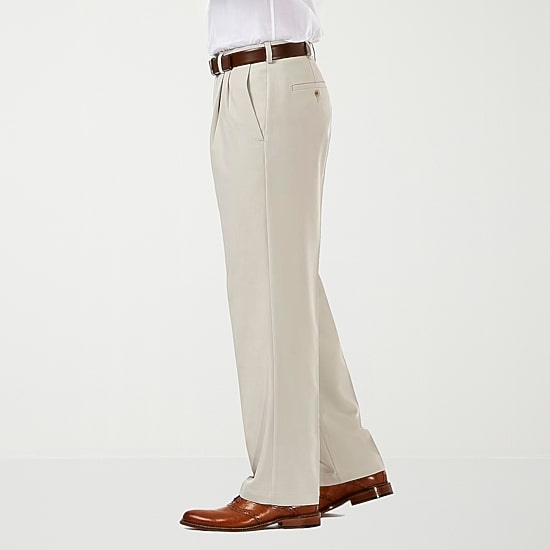 Haggar Cool 18 Pro Mens Classic Fit Pleated Pant