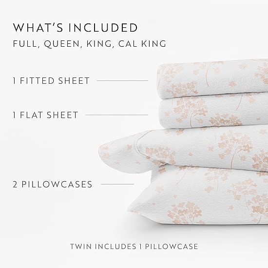 Casual Comfort Solid and Print Flannel Sheet Set
