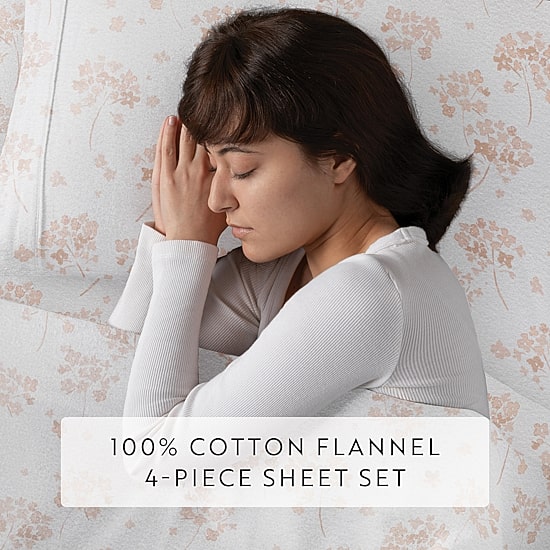 Casual Comfort Solid and Print Flannel Sheet Set