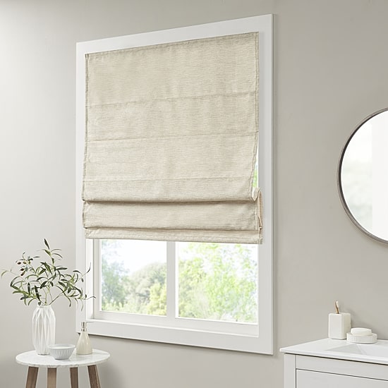 Madison Park Leighton Energy Saving Cordless Room Darkening Roman Shade