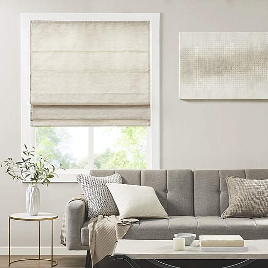 Madison Park Leighton Energy Saving Cordless Room Darkening Roman Shade