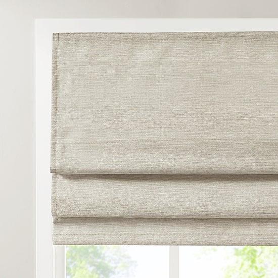 Madison Park Leighton Energy Saving Cordless Room Darkening Roman Shade