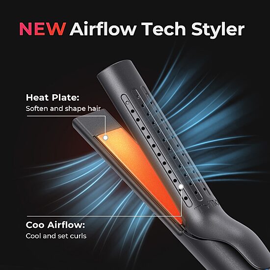 TYMO Airflow 50s Fast Heat Up 1" 2 In 1 Curler & Flat Iron Flat Iron