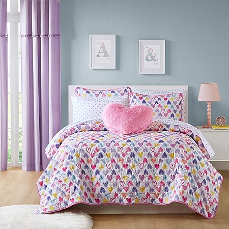 Urban Playground Pretty In Paris Reversible Quilt Set, Color: Pink