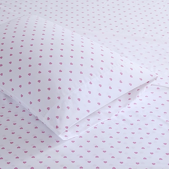 INK+IVY Kids Girl Pink Heart Sheet Set
