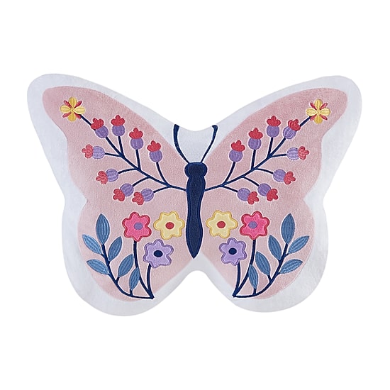 INK+IVY Kids Pink Butterfly Throw Pillow