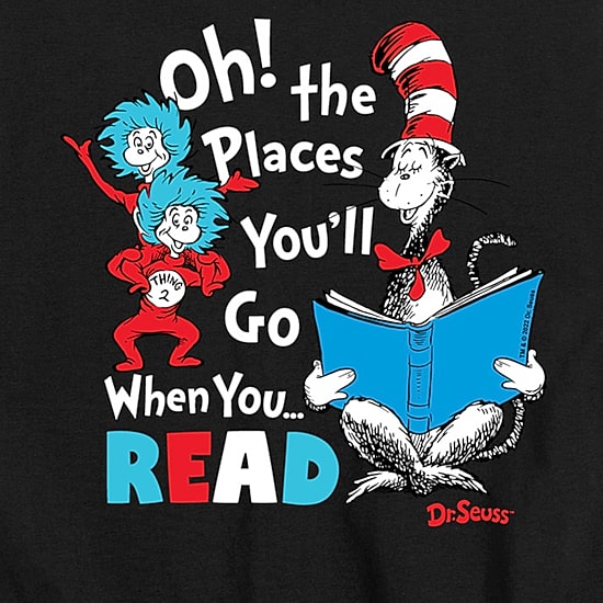 Read Little & Big Kid Boys Crew Neck Short Sleeve Regular Fit Dr. Seuss Graphic T-Shirt