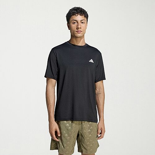 adidas Essentials Flex Mens Crew Neck Short Sleeve Active Big and Tall T-Shirt, Medium Tall, Black