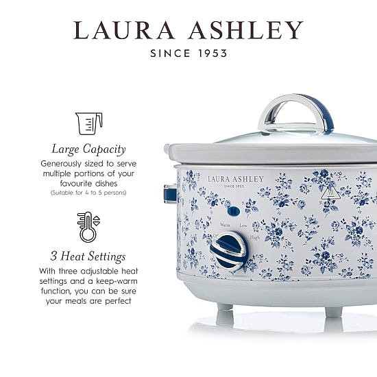 Laura Ashley 3 1/2 Qt Slow Cooker