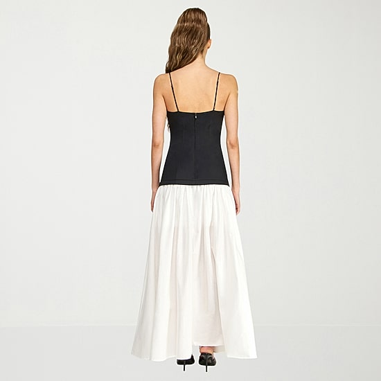 belle vie Womens Drop Waist Aline Maxi Dress