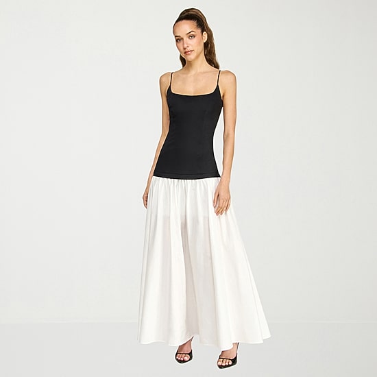 belle vie Womens Drop Waist Aline Maxi Dress