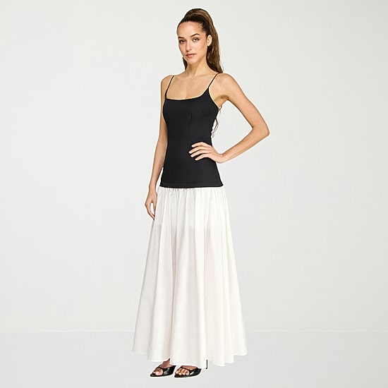belle vie Womens Drop Waist Aline Maxi Dress