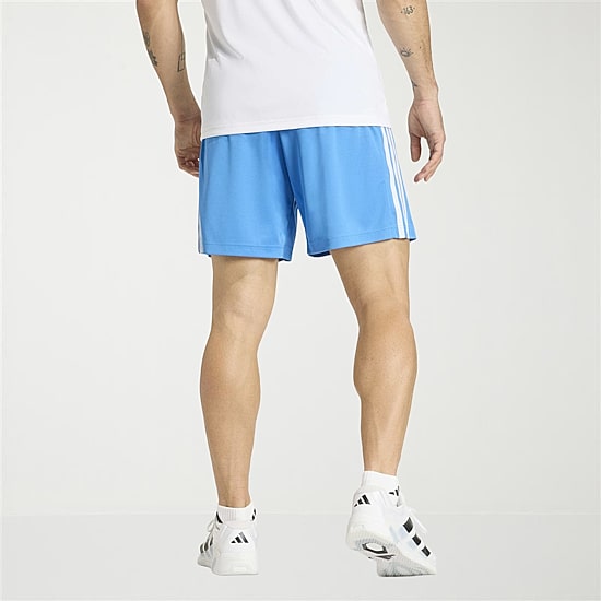 adidas Essentials 3 Stripe Pique Mens 7" Mid Rise Workout Shorts