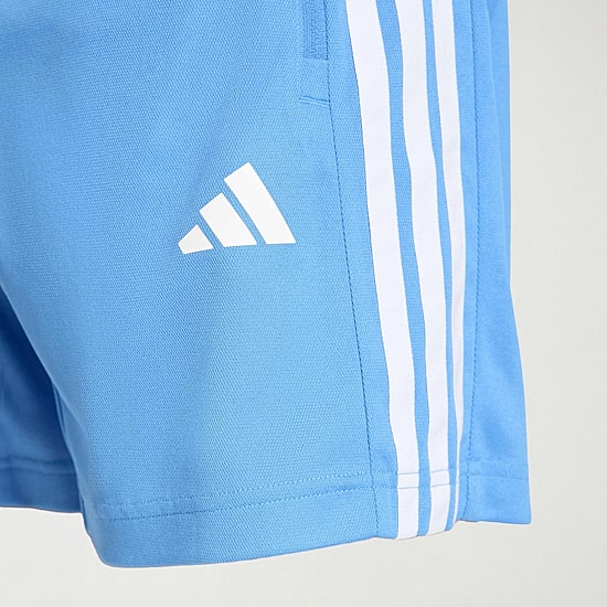 adidas Essentials 3 Stripe Pique Mens 7" Mid Rise Workout Shorts