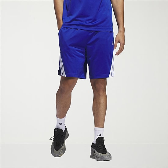 adidas 3 Stripe Mens Mid Rise 9" Basketball Short