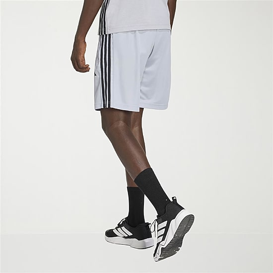 adidas Essential 3 Stripe Mens 9" Big and Tall Workout Shorts