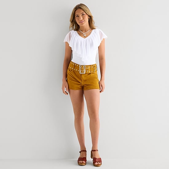 Forever 21 Womens Juniors V Neck Short Sleeve T-Shirt