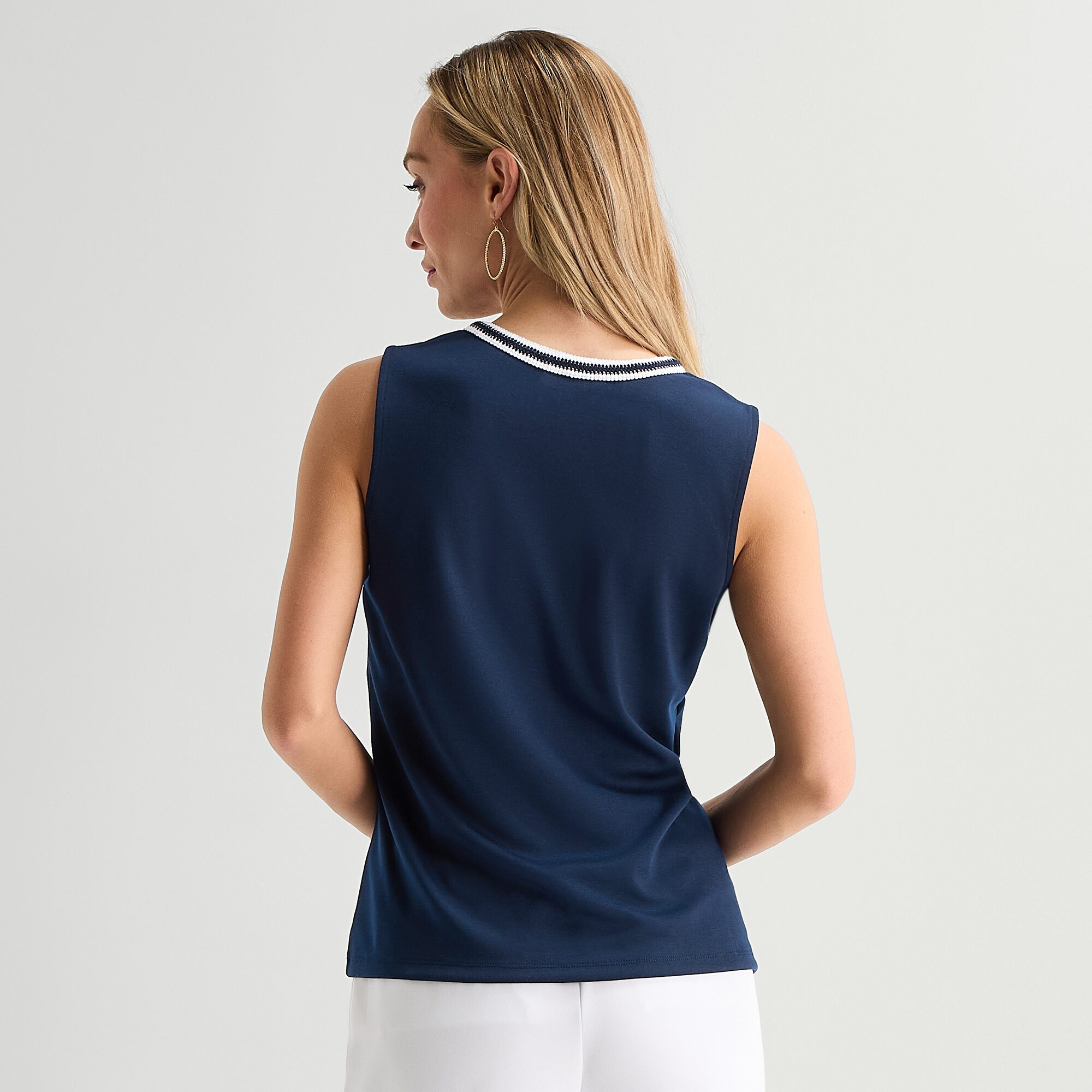 Liz Claiborne Womens V Neck Sleeveless Blouse