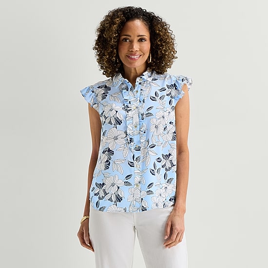 Liz Claiborne Womens Sleeveless Blouse