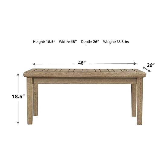 Signature Design by Ashley® Gerianne Weather Resistant Patio Coffee Table
