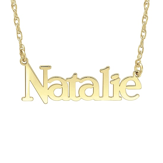 Personalized Womens Sterling Silver Pendant Necklace