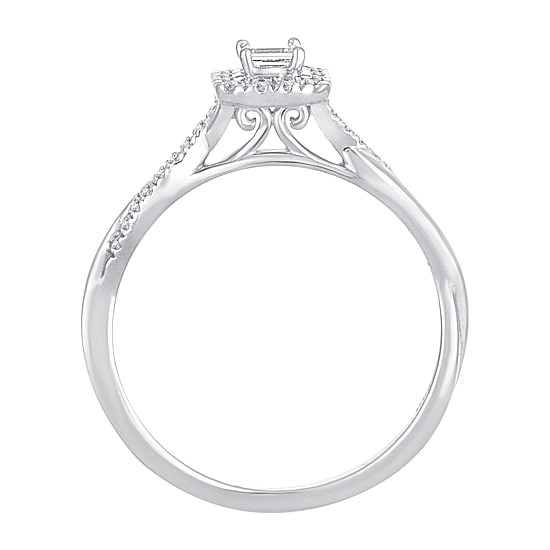Womens 1/3 CT. T.W. Natural White Diamond 10K Gold Engagement Ring